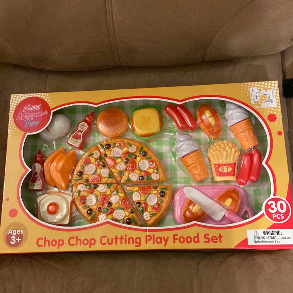 Chop Chop Cutting Play Food Set, Happy Afternoon Tea, Ages 3+, 30 pieces, new
